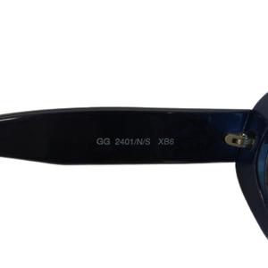 グッチ GUCCI ヴィンテージ 眼鏡 サングラス セルフレーム カラーレンズ オーバル インターロッキングG 55□24-145 紺 ネイビー GG2401/N/S /XZ ■GY19 レディース
