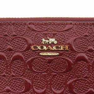 残２点！COACH コーチ 長財布 エンボス エンジ ワインレッド コーチ COACH 長財布 ウォレット レザー シグネチャー ロゴ ラメ