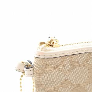 コーチ COACH リストレット ポーチ 小物入れ キャンバス レザー 