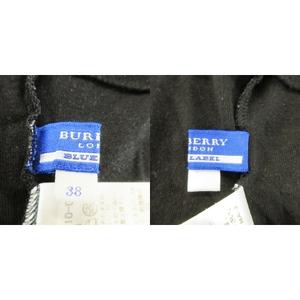 バーバリーブルーレーベル　未使用　リボン袖カットソー ホースロゴ刺繍　38 紺 BURBERRY BLUE LABEL バーバリーブルーレーベル ホースロゴ刺繍
