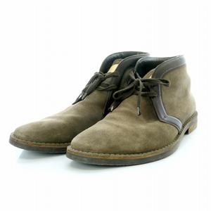 ルイヴィトン LOUIS VUITTON チャッカブーツ スエードレザー 革 切替 紐 ロゴ 6 1/2 25.5 茶色 ブラウン /MP GY18 メンズ