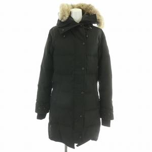 カナダグース CANADA GOOSE シェルバーン パーカ フュージョンフィット ヘリテージ ダウンジャケット ロング ワッペン 襟コヨーテファー XS 黒 ブラック 3802L /MW ■GY18 レディース