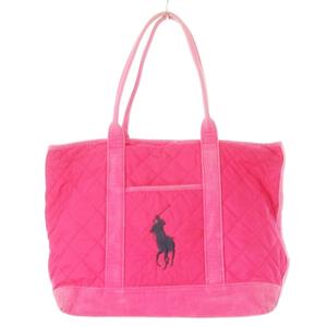 ラルフローレン RALPH LAUREN マザーズバッグ トートバッグ キルティング ナイロン コーデュロイ ロゴ刺繍 ポニーロゴ おむつマット付き ピンク /CK15 ■GY11 レディース