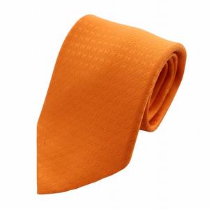 エルメス HERMES ネクタイ レギュラータイ ダービータイ シルク H ロゴ 総柄 オレンジ /MW ■GY18 メンズ