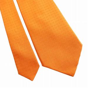 エルメス HERMES ネクタイ レギュラータイ ダービータイ シルク H ロゴ 総柄 オレンジ /MW ■GY18 メンズ