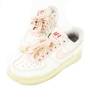 ナイキ NIKE Air Force 1 エアフォースワン スニーカー レザー 革 レースアップ ロゴ パンチング 24.0cm ピンク 315115-167 /CK2 ■GY18 レディース