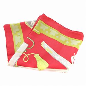 エルメス HERMES 美品 カレ90 DAIANE ダイアン 銃 スカーフ 総柄 大判 赤 レッド 黄 イエロー /AE ■GY11 レディース