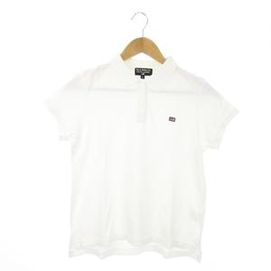ポロジーンズ ラルフローレン POLO JEANS ポロシャツ 鹿の子 半袖 コットン ロゴワッペン L 白 ホワイト /MN15 ■GY11 レディース