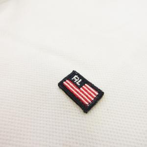 ポロジーンズ ラルフローレン POLO JEANS ポロシャツ 鹿の子 半袖 コットン ロゴワッペン L 白 ホワイト /MN15 ■GY11 レディース