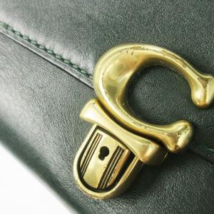 コーチ COACH ストゥディオ 二つ折り財布 ウォレット 小銭入れあり レザー 革 プッシュロック開閉 ロゴ 緑 グリーン C6727 /CK25 ■GY18 レディース