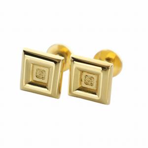 ロエベ LOEWE カフスボタン アクセサリー ロゴ スクエア ゴールド色 ■GY18 /MQ ■OH メンズ