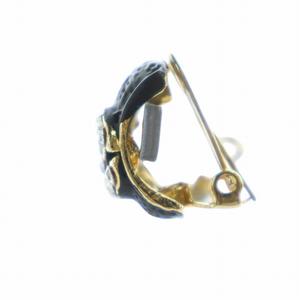 シャネル CHANEL イヤリング アクセサリー 両耳用 ラインストーン ココマーク ロゴ ゴールド色 黒 ブラック ■GY18 /MQ ■OH レディース