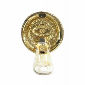 シャネル CHANEL イヤリング アクセサリー 両耳用 デザインパール ココマーク ロゴ クリップ式 黒 ブラック ゴールド色 ■GY18 /MQ レディース