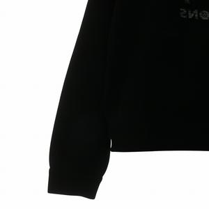 ルイヴィトン LOUIS VUITTON パーカー スウェット 長袖 ショート丈 プルオーバー 裏地モノグラム ロゴ プリント M 黒 ブラック FJST14TWP /XZ ■GY17 レディース