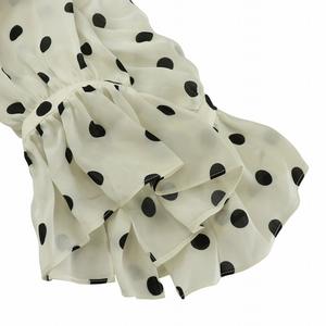 ルイヴィトン LOUIS VUITTON 22SS シャツ ブラウス 長袖 絹 シルク ドット 水玉 ぺチキャミソール付き 34 XS 白 黒 ホワイト ブラック RW221B NR1 FMTO71 /XZ ■GY17 レディース