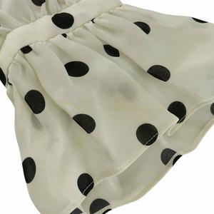 ルイヴィトン LOUIS VUITTON 22SS シャツ ブラウス 長袖 絹 シルク ドット 水玉 ぺチキャミソール付き 34 XS 白 黒 ホワイト ブラック RW221B NR1 FMTO71 /XZ ■GY17 レディース