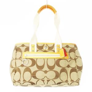 コーチ COACH ハンドバッグ キャンバス レザー 革 ロゴ シグネチャー ベージュ F14878 /CK23 ■GY18 レディース