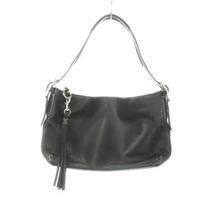 コーチ COACH ハンドバッグ ワンショルダー 肩掛け レザー タッセル シルバー金具 黒 ブラック 1417 /AH15 ■GY18 レディース