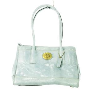 コーチ COACH ハンドバッグ ショルダーバッグ ターンロック レザー ロゴ チャーム 水色 ライトブルー 11788 /MN19 ■GY18 レディース
