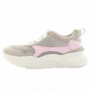 アグ UGG LAフレックス LA Flex スニーカー ローカット 厚底 ロゴ US7 24cm グレー ピンク 1119890 /XZ ■GY18 レディース
