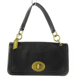 コーチ COACH ハンドバッグ ワンハンドル レザー 革 ターンロック 黒 ブラック /CK5 ■GY18 レディース