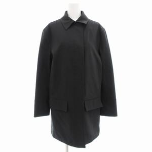 グッチ GUCCI ヴィンテージ ステンカラー コート ミドル 比翼 裏地GG柄 38 黒 ブラック 214-0268-3951 /GV ■GY18 レディース