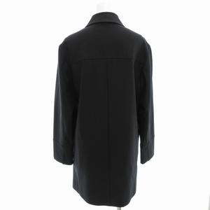 グッチ GUCCI ヴィンテージ ステンカラー コート ミドル 比翼 裏地GG柄 38 黒 ブラック 214-0268-3951 /GV ■GY18 レディース