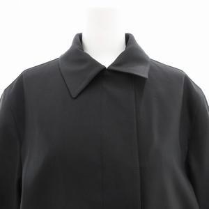 グッチ GUCCI ヴィンテージ ステンカラー コート ミドル 比翼 裏地GG柄 38 黒 ブラック 214-0268-3951 /GV ■GY18 レディース
