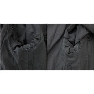 グッチ GUCCI ヴィンテージ ステンカラー コート ミドル 比翼 裏地GG柄 38 黒 ブラック 214-0268-3951 /GV ■GY18 レディース
