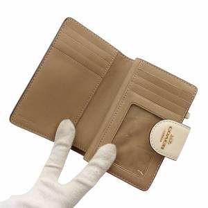 コーチ COACH ミディアム コーナー ジップ ウォレット 財布 二つ折り PVC レザー シグネチャー 総柄 ロゴ ゴールド金具 ベージュ 白 ホワイト C0082 /XZ ■GY11 レディース