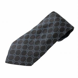 グッチ GUCCI ネクタイ 絹 シルク レギュラータイ GG柄 総柄 紺 ネイビー /XZ ■GY11 メンズ