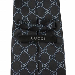 グッチ GUCCI ネクタイ 絹 シルク レギュラータイ GG柄 総柄 紺 ネイビー /XZ ■GY11 メンズ