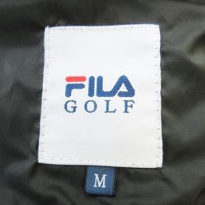 フィラ FILA GOLF ダウンコート フーディ ジップアップ 切替 ロゴ スポーツ ゴルフ M 黒 ブラック /AO16 ■GY11 レディース