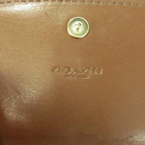 コーチ COACH 二つ折り財布 ウォレット 小銭入れあり PVC レザー 革 シグネチャー ロゴ 茶 ブラウン F87589 /CK32 ■GY18 レディース