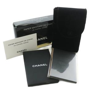 シャネル CHANEL オイル コントロール ティッシュ あぶらとり紙 コスメ 手鏡付き ココマーク 黒 ブラック /XZ ■GY11 レディース