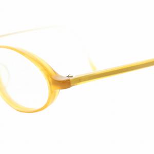白山眼鏡店 眼鏡 メガネ 度入り セルフレーム オーバル 黄色 イエロー