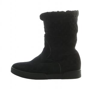 LOUIS VUITTON ショートブーツ モノグラム スエード ボア