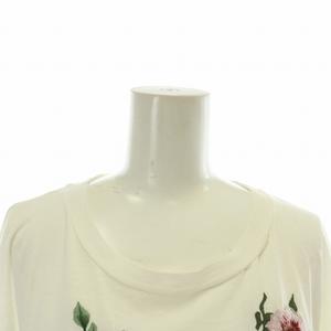 グッチ GUCCI 457094 Tシャツ カットソー 半袖 クルーネック 花 フラワー 刺繍 インターロッキングG ロゴ シェリーライン オーバーサイズ L 白 ホワイト /XZ ■GY18 レディース