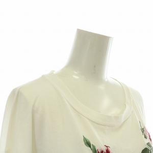 グッチ GUCCI 457094 Tシャツ カットソー 半袖 クルーネック 花 フラワー 刺繍 インターロッキングG ロゴ シェリーライン オーバーサイズ L 白 ホワイト /XZ ■GY18 レディース