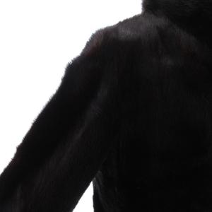 ノーブランド ミンクファーコート ジャケット ハーフ丈 ハイネック 9 M