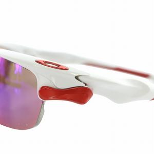 【中古】OAKLEY FAST JACKET 眼鏡 サングラス スポーツサングラス 度入り セルフレーム ハーフリム ロゴ 白 赤 オークリー OAKLEY ファストジャケット FAST JACKET 眼鏡 サングラス