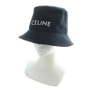 セリーヌ CELINE 22SS LOGO BUCKET HAT バケットハット 帽子 ロゴ ツイル M 58cm 黒 ブラック 2AU5B968P ■GY18 /MQ ■OH レディース