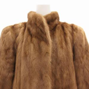 【中古】ナカムラファー ミンクファーコート ロング 毛皮 茶 ブラウン /GV ■GY18 レディース ナカムラファー nakamura FUR ミンクファーコート 毛皮 ロング F 茶