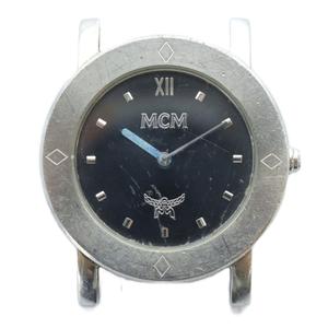 エムシーエム MCM ジャンク品 腕時計 ウォッチ クォーツ 黒文字盤 ロゴ シルバー色 MC.6032 ■GY18 /MQ メンズ