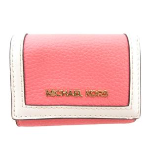 マイケルコース MICHAEL KORS 三つ折り財布 ウォレット ロゴ ピンク /AE ■GY11 レディース