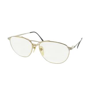 イヴサンローラン YVES SAINT LAURENT 老眼鏡 眼鏡 メガネ 度あり メタルフレーム ダブルブリッジ ロゴ 57 15 133 ゴールドカラー /MN6 ■GY05 レディース