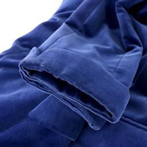 ラルフローレン RALPH LAUREN テーラードジャケット ブレザー 長袖 アウター ベロア 総裏地 サイドベンツ 日本製 青 ブルー /MP ■GY18 レディース