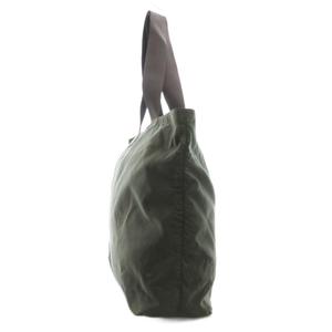 プラダ PRADA ハンドバッグ トート 肩掛け 三角プレート トライアングルロゴ ナイロン 緑 グリーン /GV ■GY18 メンズ