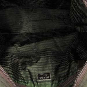 プラダ PRADA ハンドバッグ トート 肩掛け 三角プレート トライアングルロゴ ナイロン 緑 グリーン /GV ■GY18 メンズ