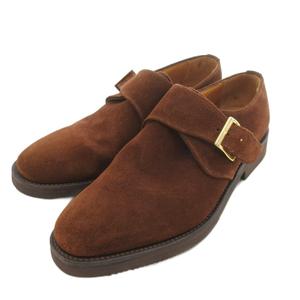 ブラウンスェード モンクストラップシューズ ダンヒル dunhill モンクストラップ シューズ スエード レザー